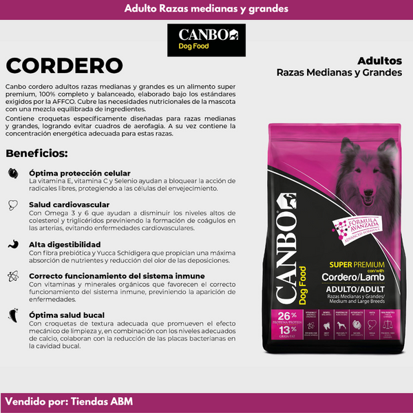 Canbo Adultos Razas Medianas y Grandes 15Kg