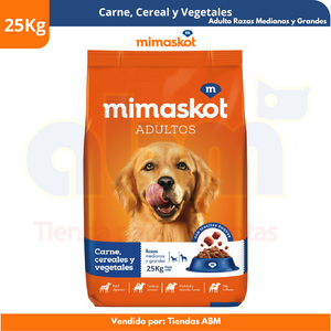 Mimaskot Adulto 25Kg Carne Cereal Vegetales