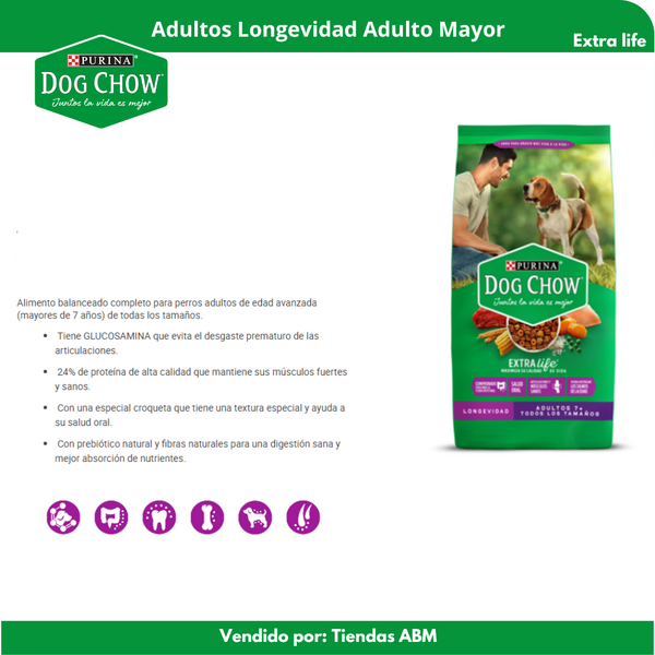 Dog Chow Longevidad 8 Kg Edad Avanzada