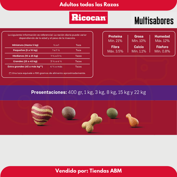 Ricocan Adulto Multisabores