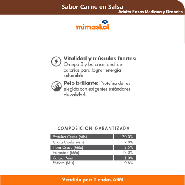 Mimaskot Adulto x 15Kg Sabor a Estofado