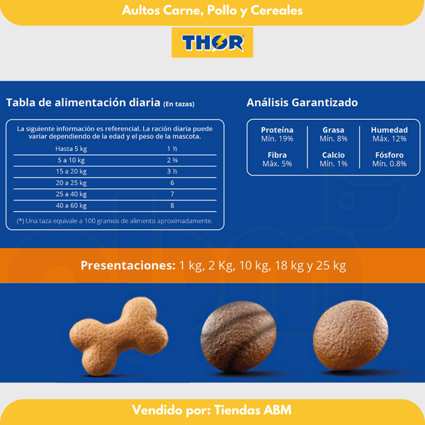 Thor Adulto 25Kg Carne Pollo y Cereales