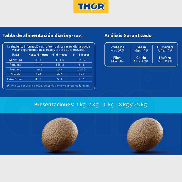 Thor Cachorro x25Kg Sabor a Carne