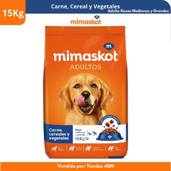 Mimaskot Adulto 15Kg Carne Cereal Vegetales