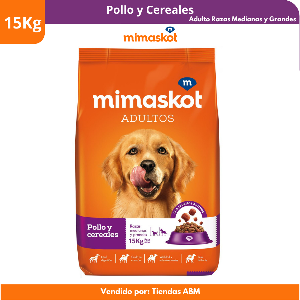 Mimaskot Adulto x 15 Kg Pollo y Cereales