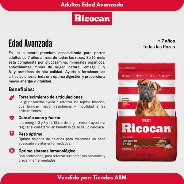 Ricocan Adultos 15Kg Edad Avanzada