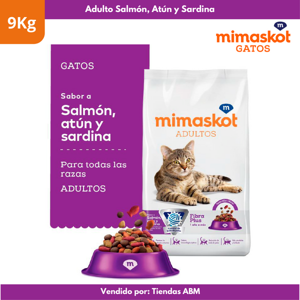 Mimaskot Gato Adulto 9 Kg Atun Sardina Salmon